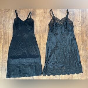 Vintage Style Nylon Lace Slip Nightgowns Lot of 2